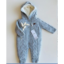 Pierre Cardin Welsoft Dolgulu Kışlık Triko Bebek Tulumu (Peluş Kürk Dolgulu, Kapüşonlu)