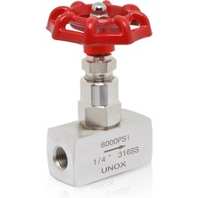 Unox Paslanmaz Iğneli Vana 1/4"