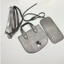 Karan Tuhafiye Sırt Çantası Örgü Seti / Suni Deri / 5 Parça