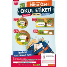 Tuğset Etiket Okul Etiketi Ninja Turtles Temalı Kalem Defter Etiketi T1025 OE112