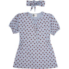 RG Brand Kız Çocuk Karpuz Baskılı Midi Elbise ve Saç Bandı 2'li Takım_RG1555