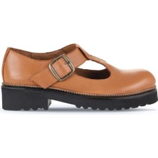 Bueno Shoes Taba Koyu Deri Kadın Klasik Ayakkabı 01WD0200 01WD0200