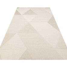 Eko Halı Mono 03 Beıge Kaymaz Tabanlı Kilim