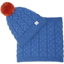 Fonem  Sayra 2li Çocuk Bere Set 1-3 Yaş Fo 5184 Saks Mavisi