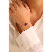 925 Ayar Gümüş Lotus Çiçeği Kadın Bileklik (Özel Kutulu)