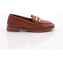 DGN 1851 Kadin Metal Aksesuarli Loafer Ayakkabi
