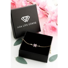 925 Ayar Gümüş Lotus Çiçeği Kadın Bileklik (Özel Kutulu)