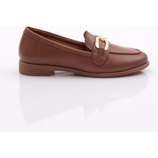 DGN 1851 Kadin Metal Aksesuarli Loafer Ayakkabi