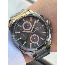 Ferro Çelik Kordon Iç Fonksiyonlar Aktif Takvimli 30 mt Su Geçirmez Erkek Kol Saat EFM40126-G