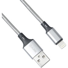 Dark DK-CB-LT100BR USB To Lightning 1mt Örgülü  Quick Charge  Destekli Şarj ve Data Kablosu