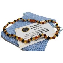 Orjinal Kehribar Bebek Diş Kolyesi Multicolor Renk Kehribar Kolye Kız Erkek Çocuk Kolye 4-5 Gram