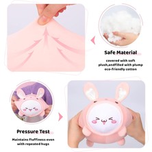 LWJG120 LWJG120。SEVIMLI Kedi Tavşan Peluş Yastık 20.32 cm Yavru Tavşan Dolması Hayvan Yumuşak Kawaii Kedi Peluş Oyuncak Tavşan Kostüm Oyuncak Çocuklar Hediye (Yurt Dışından)