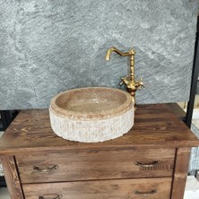 Sipahi Marble Noche Traverten Dışı Patlatma Lavabo