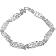 Midyat Gümüş Dünyası Kadın İnce Model Telkari Gümüş Bileklik 2020420