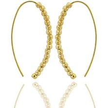 Midyat Gümüş Dünyası Dorica Küpe - 925 Ayar Gümüş Üzeri Altın Kaplama