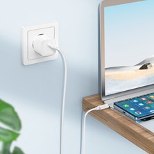 Hoco X88 60W 3A Type-C to Type-C Apple iPhone Android Uyumlu Hızlı Şarj Veri Kablosu Beyaz 1 metre
