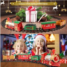 NillyToys Yılbaşı Tren Seti Işıklı ve Sesli Classic Lüks Tren FF-1603B-4C