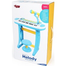 NillyToys Mikrofonlu 24 Tuşlu Mp3 Çalar Mini Piyano - Mavi