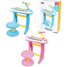 NillyToys Mikrofonlu 24 Tuşlu Mp3 Çalar Mini Piyano - Mavi