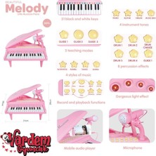 NillyToys Mikrofonlu 31 Tuşlu Mp3 Çalar Piyano - Pembe