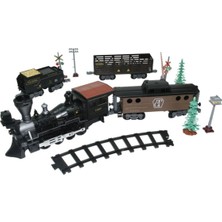 NillyToys Pilli Işıklı ve Sesli 30 Parça Classic Buharlı Tren Set FF-1613A