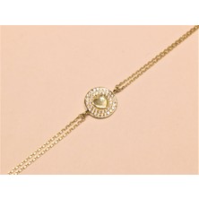 Altın Kalpli Künye Bileklik