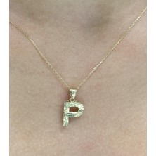 HAKAN GÜLER KUYUMCULUK  14 Ayar Altın 3 Boyutlu P Harfi