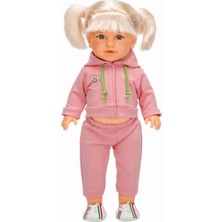 Sunman Bebek Tina Sporty 45 cm Pembe Renkli Eşofmanlı Sevimli Spor Arkadaş