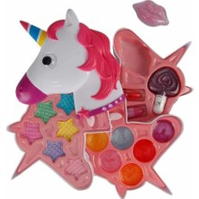 NillyToys Unicorn Şekilli 3 Katlı Makyaj Güzellik Seti