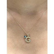 HAKAN GÜLER KUYUMCULUK 14 Ayar Altın Nazar Boncuklu G Harfli Zincir