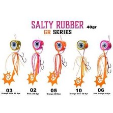 Fujin Salty Rubber 40GR gr Serisi Tai Rubber Set 03 Orange Gold 3D Eye