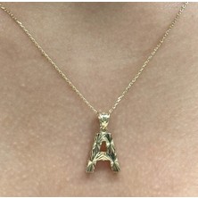 HAKAN GÜLER KUYUMCULUK 14 Ayar Altın 3 Boyutlu A Harfi