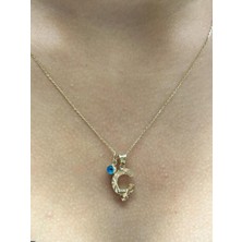 HAKAN GÜLER KUYUMCULUK  14 Ayar Altın Nazar Boncuklu Ç Harfli Zincir