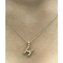 HAKAN GÜLER KUYUMCULUK  14 Ayar Altın 3 Boyutlu H Harfi