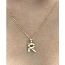 HAKAN GÜLER KUYUMCULUK  14 Ayar Altın 3 Boyutlu R Harfi