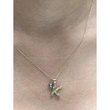 HAKAN GÜLER KUYUMCULUK  14 Ayar Altın Nazar Boncuklu K Harfli Zincir