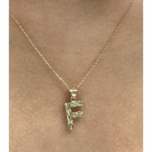 HAKAN GÜLER KUYUMCULUK  14 Ayar Altın 3 Boyutlu F Harfi