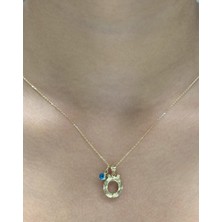 HAKAN GÜLER KUYUMCULUK 14 Ayar Altın Nazar Boncuklu Ö Harfli Zincir