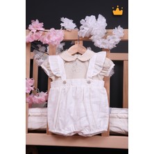 Babydola Kız Bebek Salopet Görünümlü Tulum Bayramlık 15081