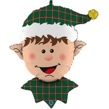 Tartan Elf Kafa Folyo Balon 81 cm