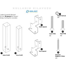 Erol Kilit Pencere Güvenlik Bariyeri Beyaz - Pencere Güvenlik Sistemi - Pencere Kilidi
