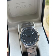 Ferro Çelik Kordon Takvimli Kadran 30 mt Suya Dayanıklı Erkek Kol Saati EFM11171-BG