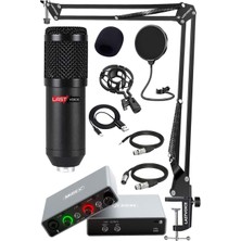 Midex Glx Paket-3 BM800 Mikrofon + Stüdyo Ses Kartı + Stand + Filtre