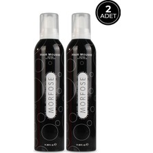 Morfose Extra Strong Saç Şekillendirici Köpük 2 Adet 350 ml Siyah Hacim ve Dolgunluk Veren