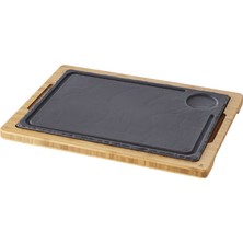 Revol Basalt Biftek Tabağı 33 cm x 24 cm Siyah