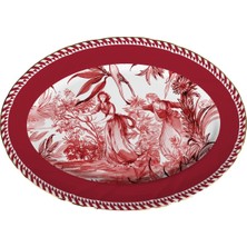 Baci Milano Le Rouge Porselen Oval Tabak 36X26 cm