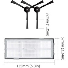 Sumsool Roborock S8/s8 Plus Rulo Ana Yan Fırça Hepa Filtre Paspas Pedi Için (Yurt Dışından)