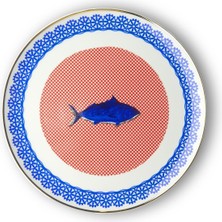 Bitossi Home Bel Paese Fish Porselen Yuvarlak Tabak 32 cm