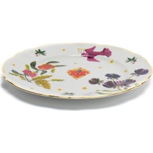 Bitossi Home Fabula Floral Porselen Yuvarlak Tabak 32,5 cm Çok Renkli