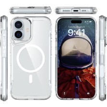 KCR Apple iPhone 16 Uyumlu Şeffaf Kılıf Wireless Şarj Özellikli Darbe Emici Ultra Koruma Kapak Kcr
